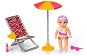 Puppe BABY born Minis-Set mit Liegestuhl, Sonnenschirm und Puppe - Panenka