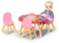 BABY born Minis Születésnapi asztal, szék és baba szett - Játékbaba