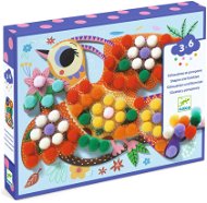 Basteln mit Kindern DJECO Collagen mit Pompons - Vögel - Vyrábění pro děti