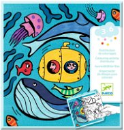 Kifestőkönyv DJECO box színezőlapokkal és játékokkal - Óceán - Omalovánky
