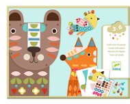 DJECO Kreativset mit Aufklebern Große Tiere - Kinder-Sticker