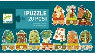 Puzzle DJECO Vonat állatkákkal, 20 darabos - Puzzle