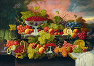 BLUEBIRD Puzzle Art - Still life with fruit and sunset 1000 pieces - Jigsaw Puzzle