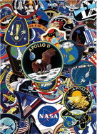AQUARIUS Puzzle NASA: Mission Patches 1000 pieces - Jigsaw Puzzle