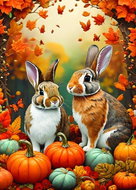 ALIPSON Autumn Rabbits Puzzle 500 pieces - Jigsaw Puzzle