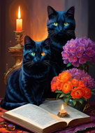 ALIPSON Black Cat Puzzle 500 pieces - Jigsaw Puzzle