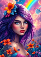 ALIPSON Rainbow Girl Puzzle 500 pieces - Jigsaw Puzzle