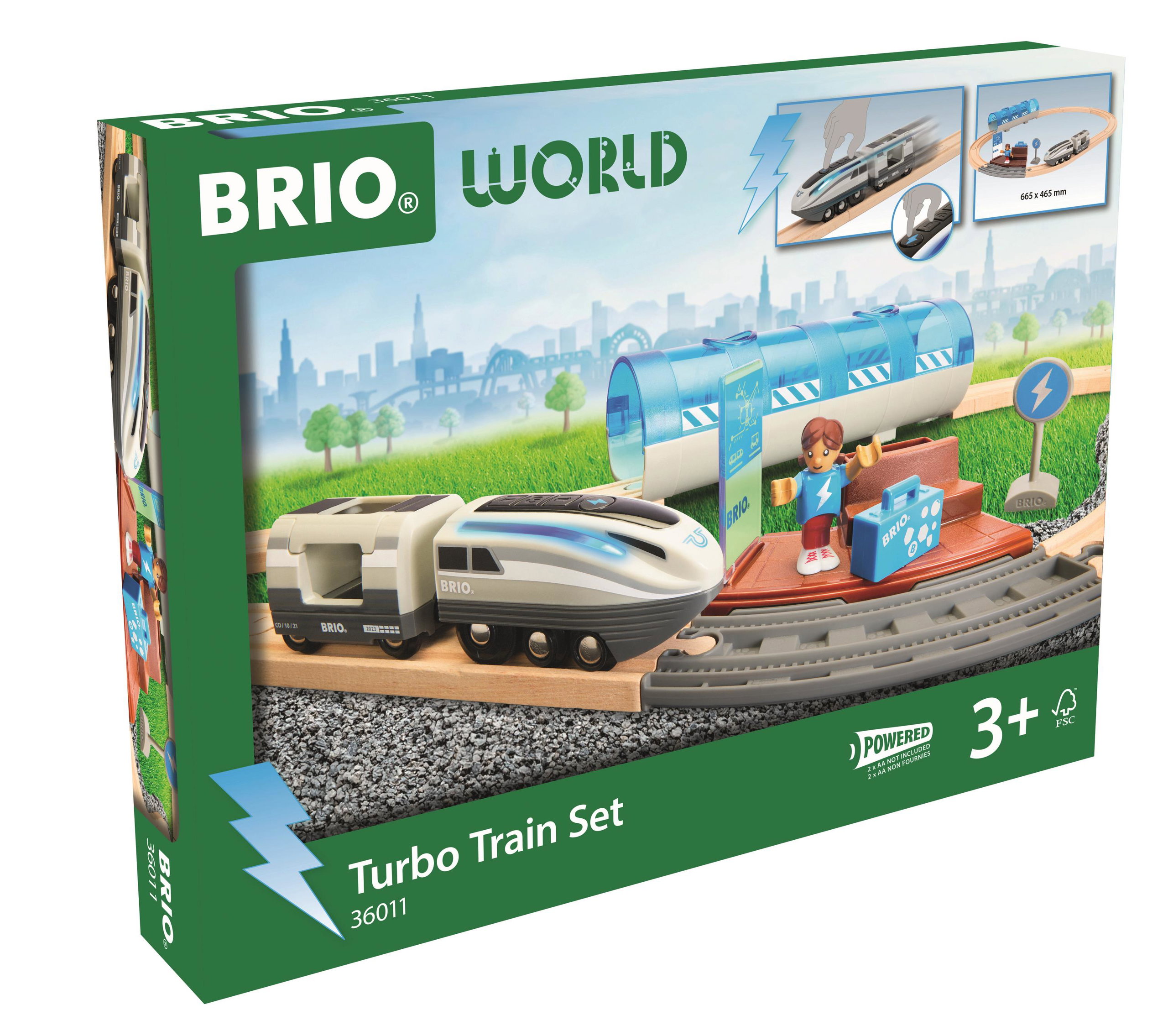 Brio 36011 vonat játékkészlet, turbóvonattal