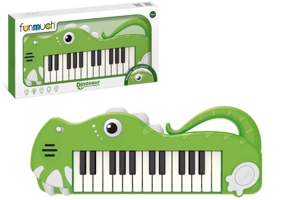 Funmuch Elektronikus szintetizátor - Dinoszaurusz, zöld