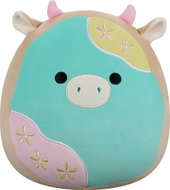 Squishmallows Cookie Cow mit pastellblauem Zuckerguss und Blumen - Kuscheltier