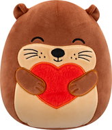 Squishmallows Joanne – brauner Seeotter mit geschlossenen Augen, der ein weiches Herz hält - Kuscheltier
