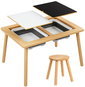 Kids' Table KRUZZEL Sensory table with chair for children, wooden - Dětský stůl