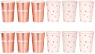 Partydeco Kelímky růžovo zlaté - rose gold - rozlučka se svobodou - 220 ml, 12 ks - Drinking Cup