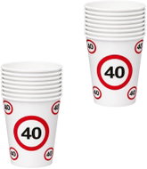 Folat Kelímky dopravní značka 40 let , 350 ml, 16 ks - Drinking Cup