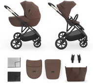 Kinderkraft 2-in-1 PRIME 3 Velvet Mocca Combination Pushchair - Baby Buggy