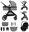 3-in-1 Combination Pram Moonlight Grey