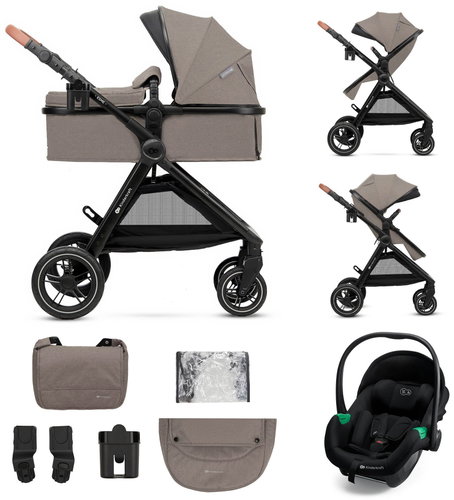 Kinderkraft Esme Pro 3-in-1 Combination Pushchair – Sand Beige - Baby Buggy - Main image