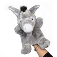 Kids World Plyšová maňuška osol  37 cm - Maňuška