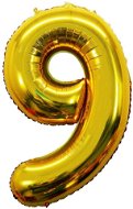 Atomia születésnapi, 9-es szám, arany, fólia, 82 cm - Lufi