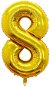 Atomia fóliový balón narodeninové číslo 8, zlatý 46 cm - Balóny