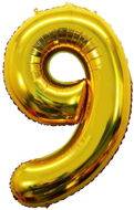 Atomia foil balloon birthday number 9, gold 46 cm - Balloons