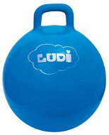 Ludi Jumping Ball 45 cm blau - Hüpfball / Hüpfstange