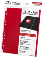 Ultimate Guard - 18-Pocket Side-Loading Pages (červené) - set 10 ks - Krabice na karty