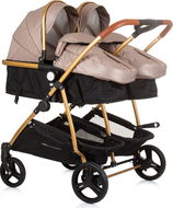 CHIPOLINO kočárek pro dvojčata/nestejně staré děti - kombinovaný Duo Smart Golden Beige - Kočárek