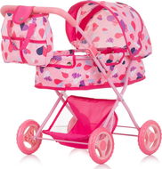 CHIPOLINO Hluboký kočárek pro panenky Dora Hearts - Kočárek pro panenky