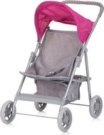 CHIPOLINO Sportovní kočárek pro panenky Alice Grey/Pink linen - Kočárek pro panenky