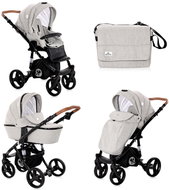 Lorelli Stroller RIMINI (2in1) + Carrycot + Stroller Bag STEEL GREY - Baby Buggy