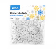 LUMA Trading Konfety HVĚZDY bílé, 2 ks - Confetti