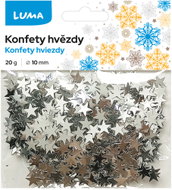 LUMA Trading Konfety HVĚZDY stříbrné, 2 ks - Confetti