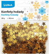LUMA Trading Konfety HVĚZDY zlaté, 2 ks - Confetti