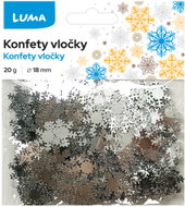 LUMA Trading Konfety VLOČKY stříbrné, 2 ks - Confetti