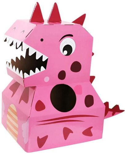 Annam Cardboard dinosaur pink 61 × 33 × 61 cm - Costume - Main image