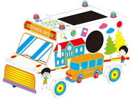Annam DIY Cardboard Bus colouring Book 37,6 × 60,5 × 34,6 cm - Costume