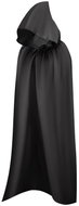 Verk 26117 Witch's cloak with hood black, size 2.5 mm. M - Costume