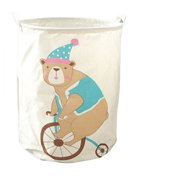 Livefy Teddy toy basket 35 × 45 cm, white - Storage Box