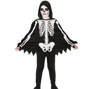 GUIRCA Poncho with skeleton childish unisex costume 7 - 9 years - Costume
