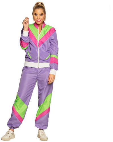 Boland Retro women's tracksuit purple sized. M - Costume - Main image