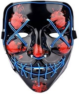 Verk Scary luminous mask black and blue - Costume Accessory