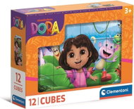Clementoni Obrázkové kostky 12 kostek Dora Průzkumnice - Picture Blocks