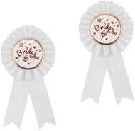 GODAN Brooch for future bride - bride to be, white 2 pcs - Costume Accessory