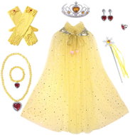 FunCo Set Yellow cape with jewellery and gloves 10 pcs - Costume