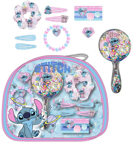 Cerda Cosmetic bag with accessories Stitch - Kids’ Hair Accessories Set - Main image