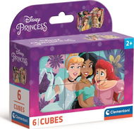 CLEMENTONI Obrázkové kostky Disney princezny, 6 kostek - Kostky pro děti