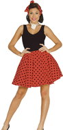 GUIRCA Ladies pin up set - skirt and scarf, red - Costume