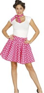 GUIRCA Ladies pin up set - skirt and scarf, pink - Costume