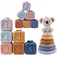 Woopie Montessori senzorická stavebnice Medvídek z měkké gumy - Kids’ Building Blocks